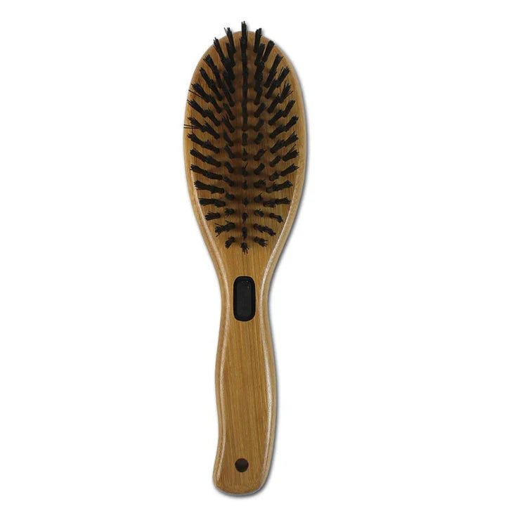 Bamboo Groom Combo Brush with Bristles and Pins Large - TRICK & TAILS