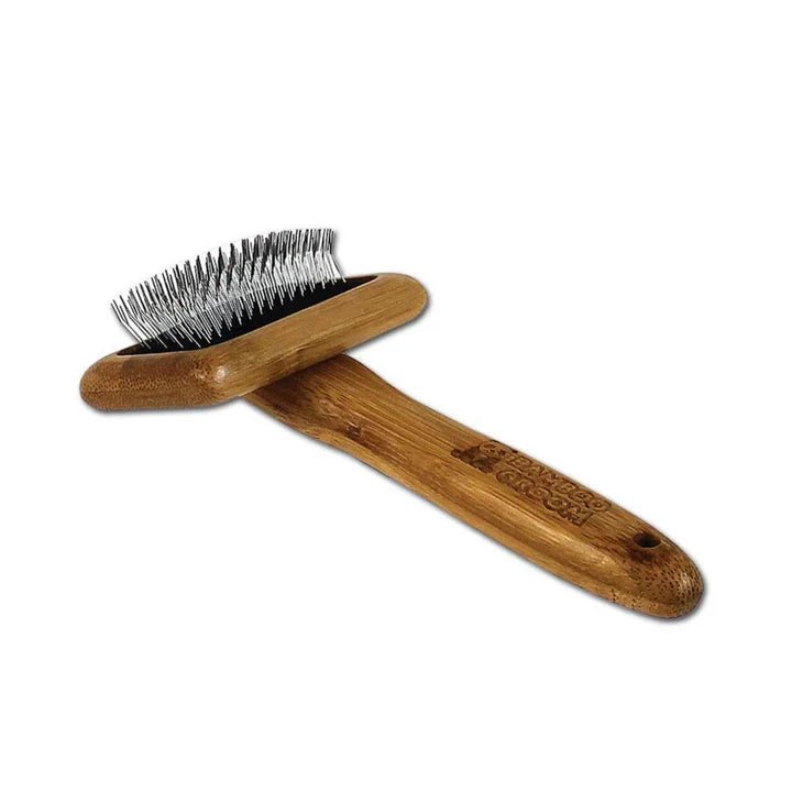 Bamboo Groom Slicker Brush Small - TRICK & TAILS