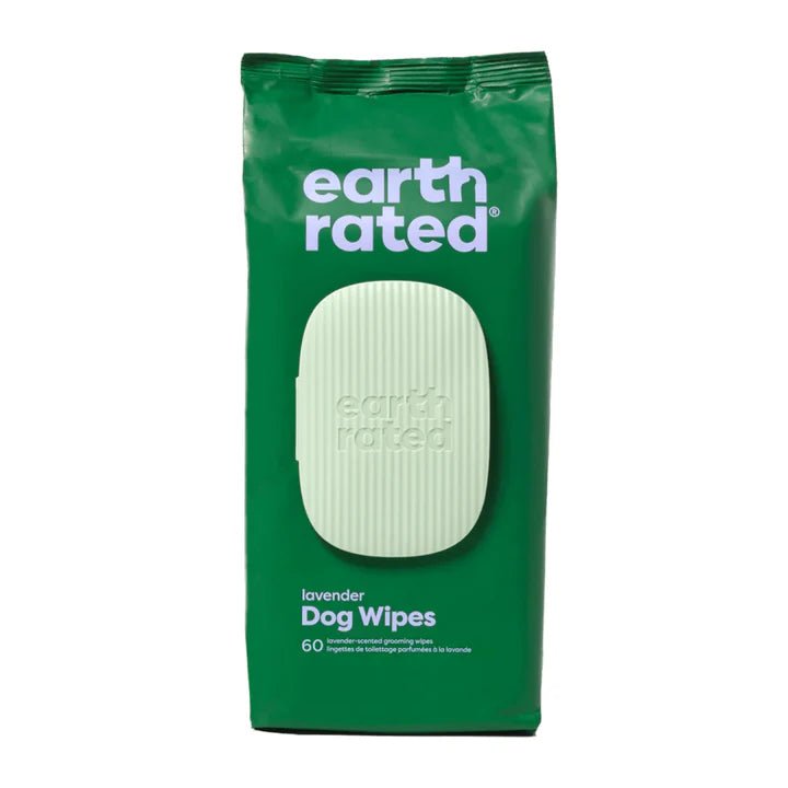 Earth Rated Dog Grooming Wipes Lavender 60 Count - TRICK & TAILS