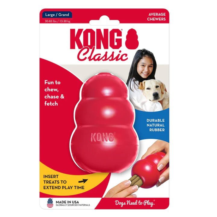 KONG Classic Dog Toy 1ea/LG - TRICK & TAILS