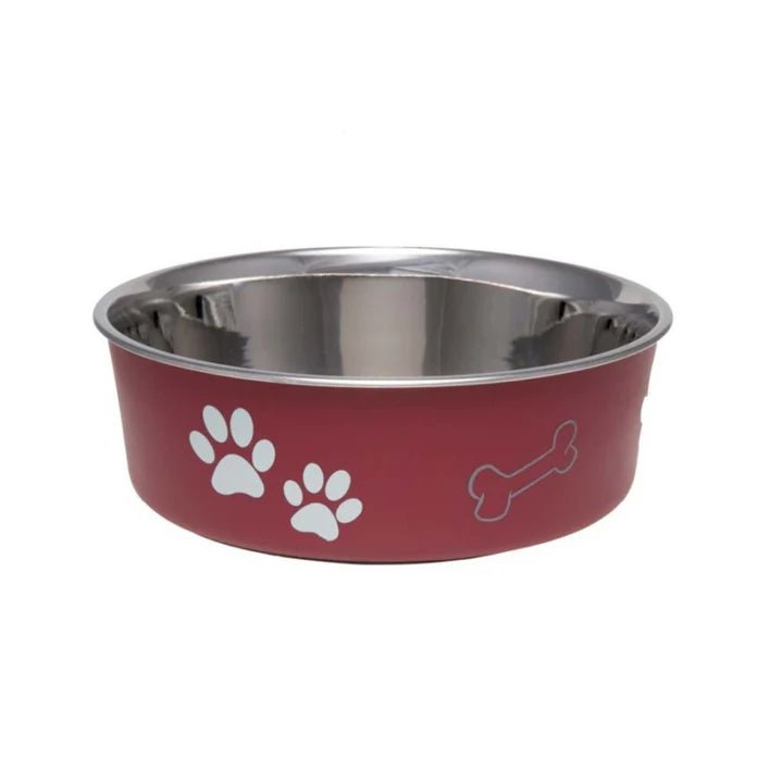 Loving Pets Classic Dog Bowl Merlot 1ea/LG - TRICK & TAILS