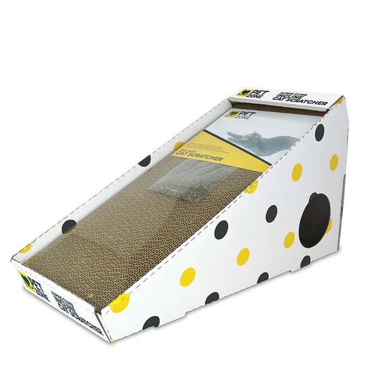 OurPets Alpine Scratcher and Climb Brown, Yellow 1ea - TRICK & TAILS