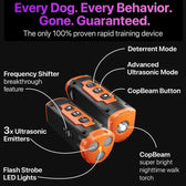 Rechargeable Ultrasonic Dog Training & Bark Deterrent Device with LED Flashlight - TRICK & TAILS