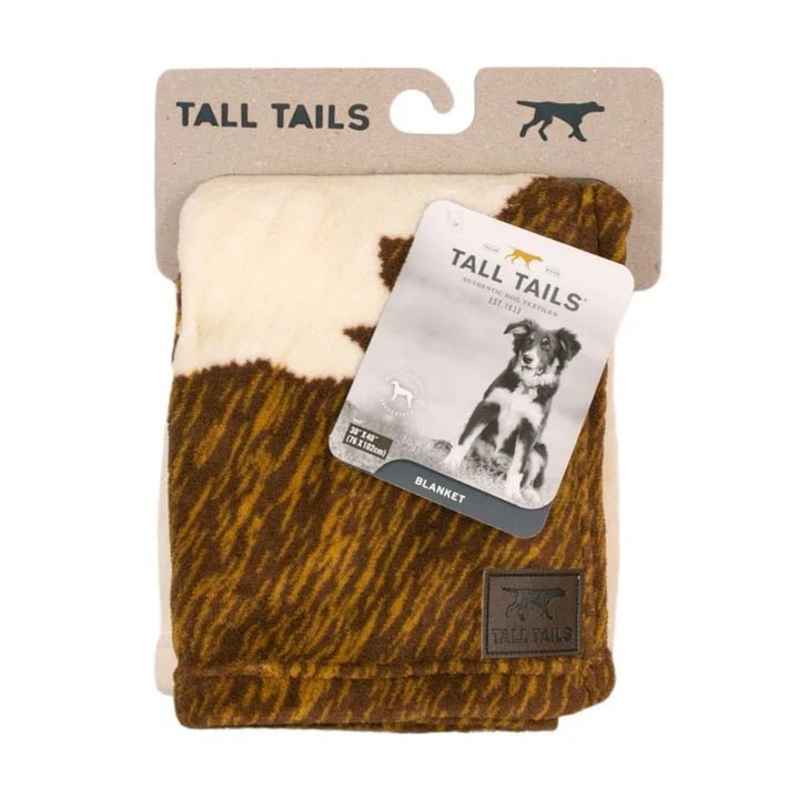 Tall Tails Dog Blanket Cowhide Print 30X40 - TRICK & TAILS