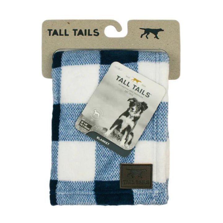 Tall Tails Dog Blanket Navy Plaid 30X40 - TRICK & TAILS