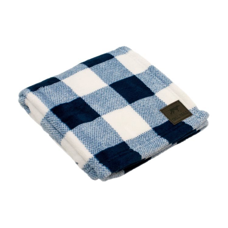 Tall Tails Dog Blanket Navy Plaid 30X40 - TRICK & TAILS