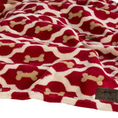 Tall Tails Dog Blanket Red Bone 20X30 - TRICK & TAILS