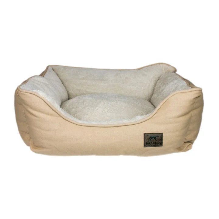 Tall Tails Dog Bolster Bed Khaki - TRICK & TAILS