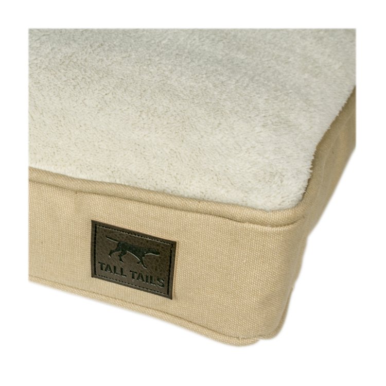 Tall Tails Dog Cushion Bed Khaki - TRICK & TAILS