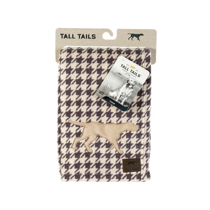 Tall Tails Dog Fleece Throw Houndstooth 40X60 - TRICK & TAILS