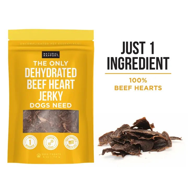 The Only Dehydrated Beef Heart Jerky Dogs Need - TRICK & TAILS