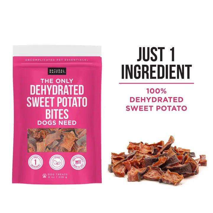 The Only Dehydrated Sweet Potato Bites Dogs Need - TRICK & TAILS