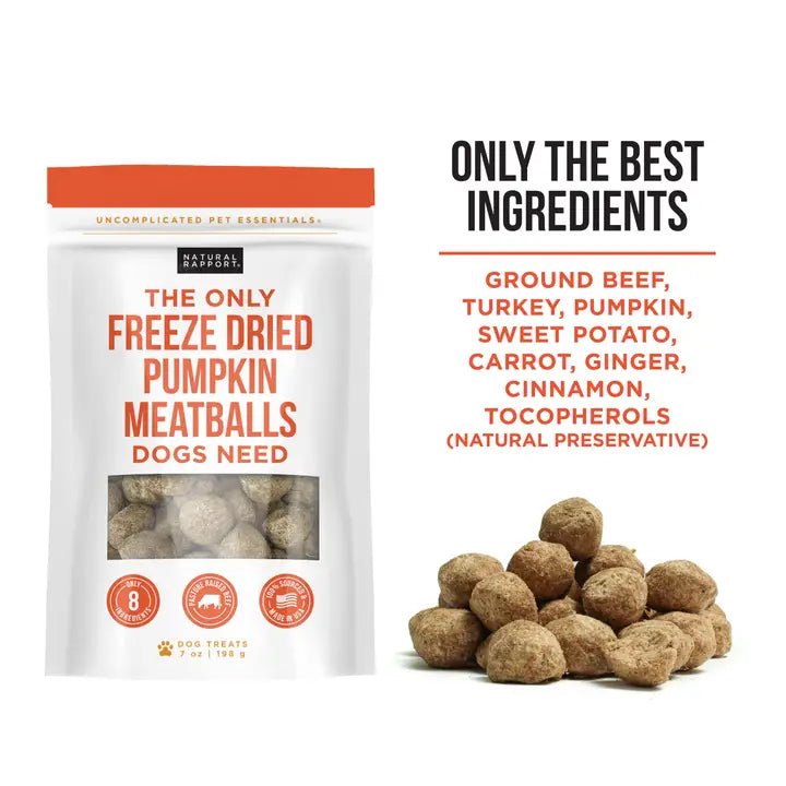 The Only Freeze Dried Pumpkin Meatballs Dogs Need - TRICK & TAILS