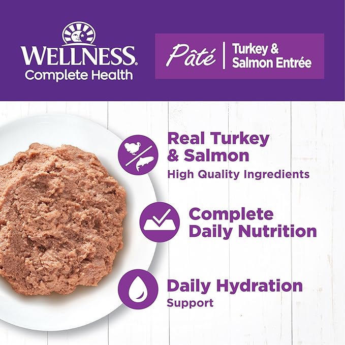 Wellness Cat Complete Health Grain - free Turkey Salmon Pate 5.5oz. (Case of 24) - TRICK & TAILS