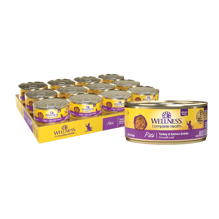 Wellness Cat Complete Health Grain - free Turkey Salmon Pate 5.5oz. (Case of 24) - TRICK & TAILS